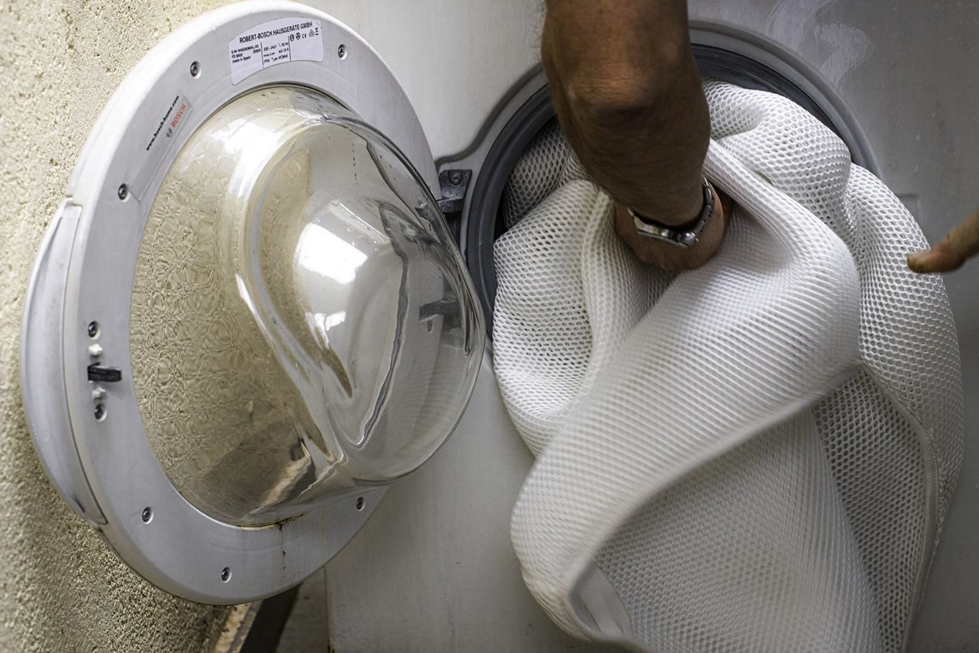 The cover in a washing machine